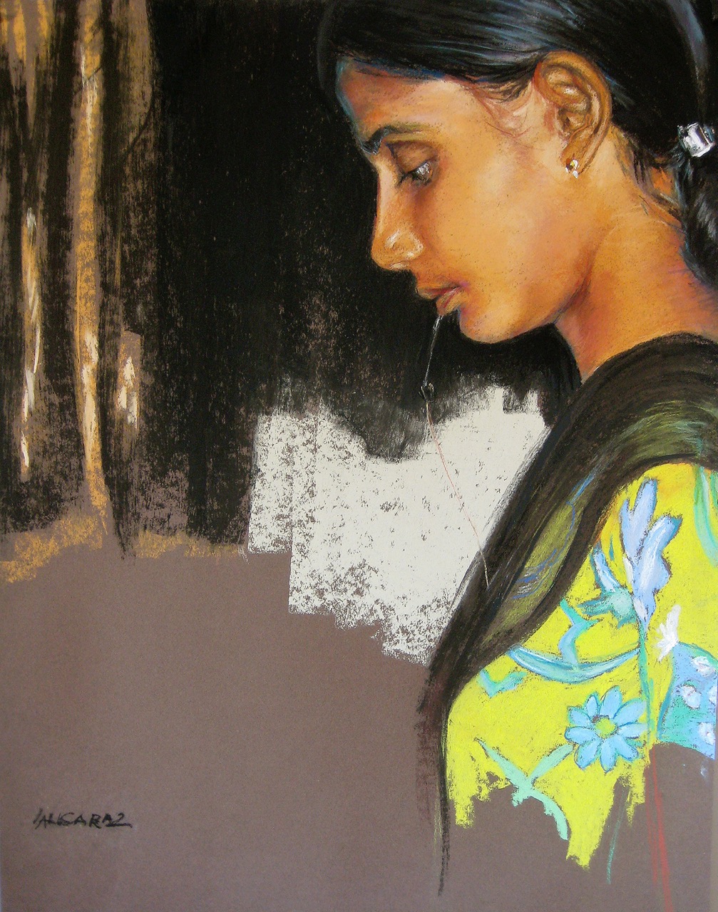 Custom portrait commission showcasing personalized artistic interpretation by Dhyana Alcaraz