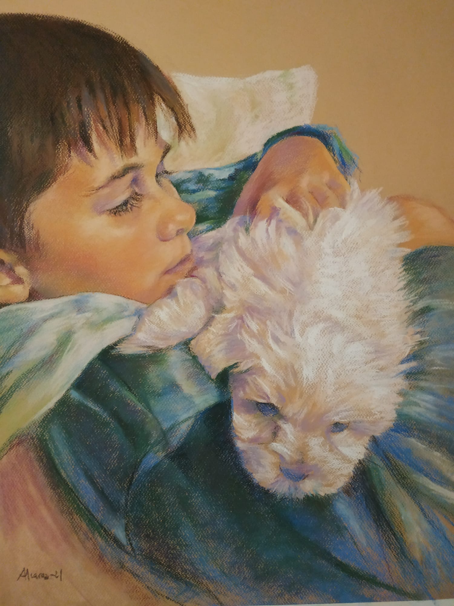 Pastel portrait art